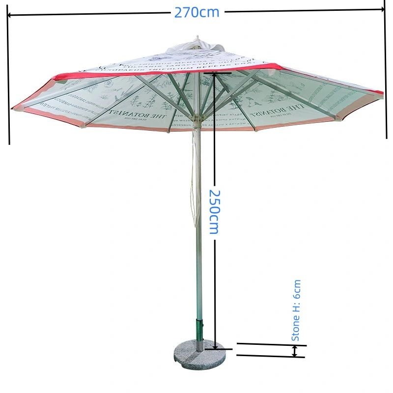 Factory Wholesale Garden Aluminium Frame Parasol Patio Umbrella 48mm Aluminum