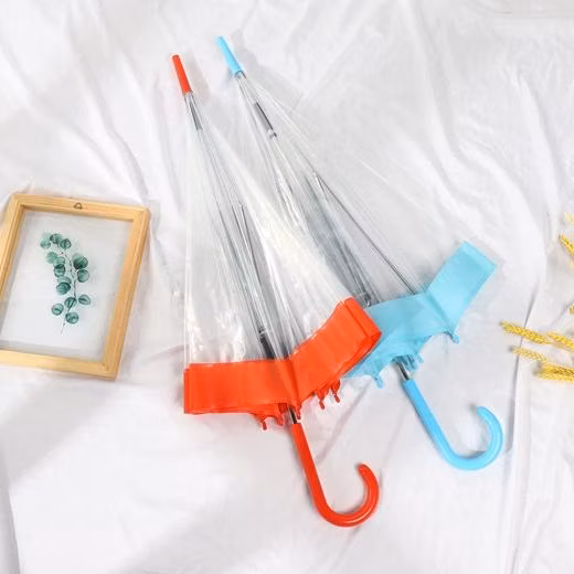 ユニークなギフト透明紫色のプラスチック PoE/EVA 小さなドーム傘、フック付き