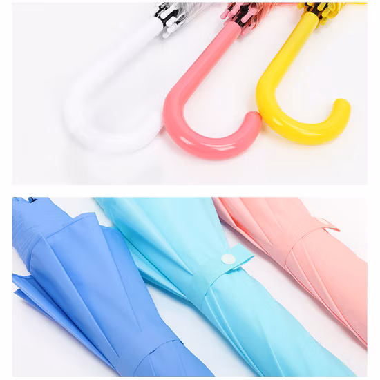 透明自動防雨白プラスチック結婚式傘 Po 子供小さな PVC 傘ロゴプリント