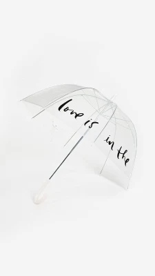 クリアバブル傘、パーティー – ポップアップキャノピー、晴雨兼用旅行 – 大型ドーム傘、Love is in the Air